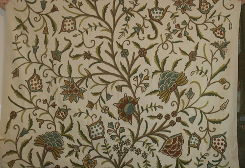 Crewel embroidery fabric - crewel,