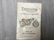 GENUINE OEM TRIUMPH TIGER CUB 200cc OWNERS HANDBOOK. 1964  from eng number 88347