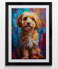 Cockerpoo Puppy Dog Framed
