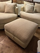 Dfs cream fabric leather - cream, /leather