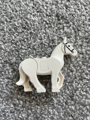 Lego horse white printed - lego,