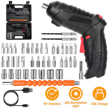 Cordless 47PCS Electric Screwdriver, Mini Drill Driver with Rechargeable Bits UK