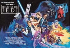 RETURN OF THE JEDI 1983 STAR WARS UK quad poster print B 30x40" inch FREE P&P