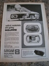 LUCAS 8 SQUARE LAMPS FOG LONG