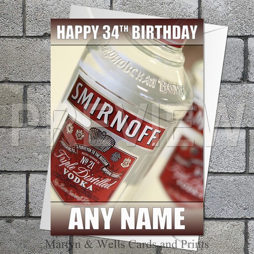 Smirnoff birthday card - ., 5x7