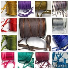 Metallic Shimmer Bias Piping Cord Binding With Insertion Tape Flange Trim 10mm