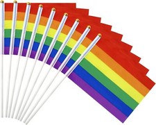 50 Pack Gay Pride Flags Hand