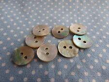 10mm Mother of Pearl Shell Round Buttons 2 Hole MOP Packs of 10 or 20