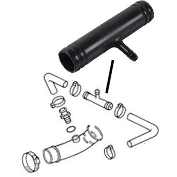 Piece for ventilation hose - t-piece,