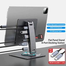 Foldable USB-C Docking Station HUB Tablet Desktop Stand for 4-12.9″ iPad Pro UK