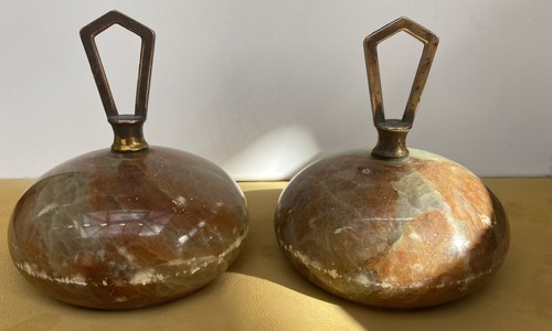 Vintage alabaster brass - vintage,