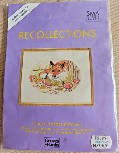 Fox cross stitch kit - cross,