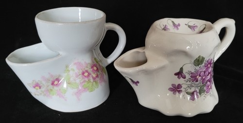 Two vintage ceramic shaving