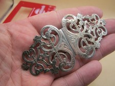 Birmingham 1907 Sterling Silver Scrolled Nurses Double Belt Buckle