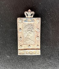 Vintage Sterling Silver Queen Elizabeth Silver Jubilee Pendant Addis & Co 1977