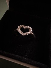 PANDORA Sterling Silver Be My Valentine Open Heart Ring Size 50 New In Box