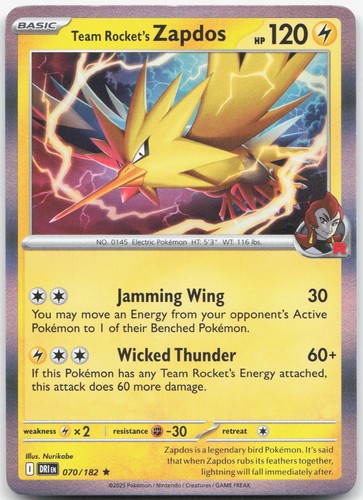 Team rocket zapdos 070 182 - team, 070/182