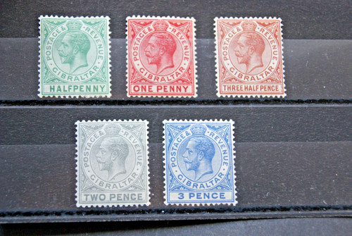 Gibraltar stamps 1912 gv - gibraltar, stamps.
