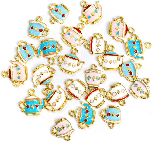 Enamel teapot tea - ,, charms