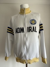 Leeds United FC Score Draw Admiral 1974 White Football Track Top Jacket Large L