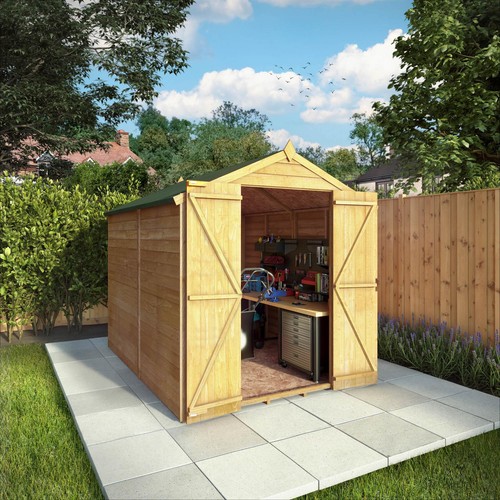 8x6 wooden garden shed - shed, overlap