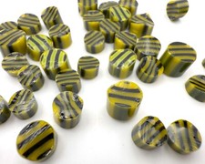 Bumble bee murrini for glass fusing made with Bullseye 90coe glass