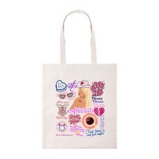 Pink Montage Sabrina Carpenter Tote Bag Cute Cotton Shopper Gift New