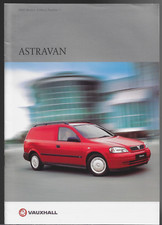 Vauxhall Astra Van Mk4 2001-02 UK Market Brochure Envoy LS 1.6i 1.7 DTi 2.0 Di