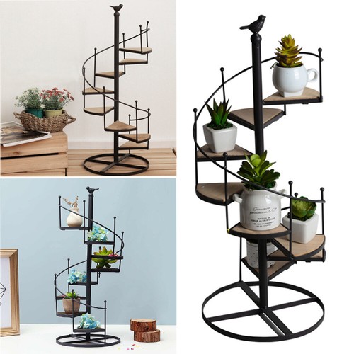 Metal spiral plant stand - stand, 8