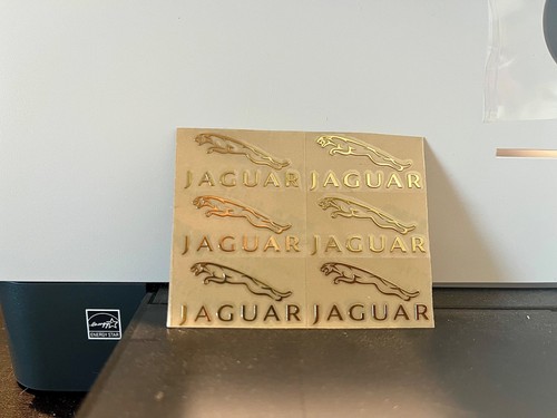 Jaguar logo decals - jaguar, chrome