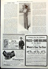 Old Frock Sea Side Wrights Coal Tar Soap Finnigans Travel Aids Bags 1912 20th