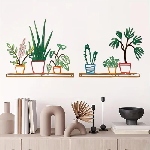 Metal flowers wall art decor - metal,