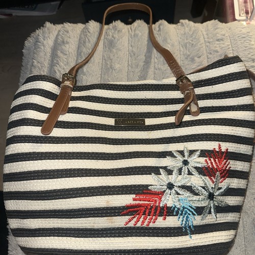 Amiani woven stripped purse - amiani,