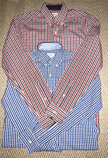 Next Boys Check Shirts x 2 Size Small age 12/14 Red Blue pit/pit 18.5"/47cm New