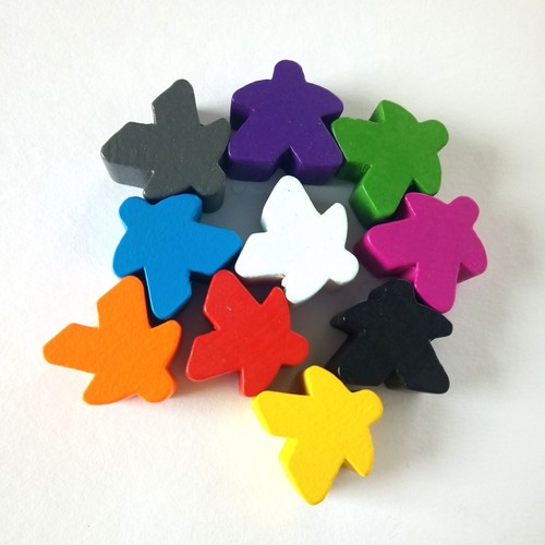 Wooden meeples player - 10,