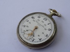 Antique Pocket Watch Chronometer Felix Crettiez Silver Case