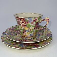 James Kent - trio with flower handle Apple Blossom, chintz . Made in England