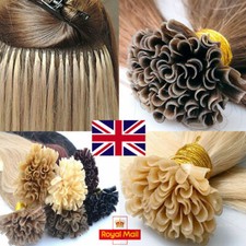 18 inch Remy Human Hair Extensions Pre Bonded Keratin Nail U Tip - UK 