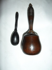 TWO ANTIQUE CARVED WOODEN