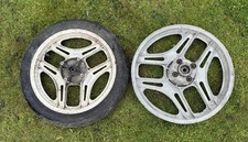 GRIMECA Alloy Motorcycle Wheels PAIR - 15” & 18” - Vintage Italian - REFURB