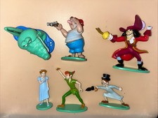 Peter Pan Disney Figure Toy Playset Bundle Tick Tock Wendy John Darling Hook