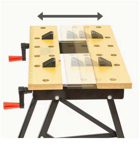 Adjustable folding workbench - adjustable,