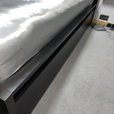 IKEA Malm Black 2 X Under Bed Storage Drawers On Castors - Collection Only - UB5