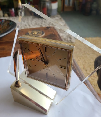 Seiko chrome glass art deco - chrome,