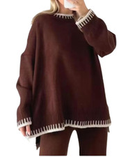 Womens Knitted Stitched Wide