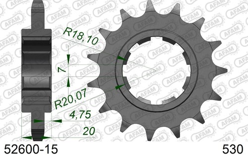 Afam 52600 sprocket 530 - afam,