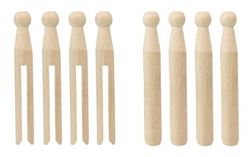 Wooden dolly pegs - 24,