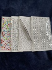 Face Gems Stick on 3D Jewels Festival Body Crystals Rhinestones Eye - 1450 pack