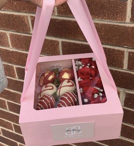 Pink flower boxes - pink, gift