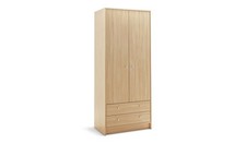 Malibu 2 Door 2 Drawer Wardrobe - Beech Effect